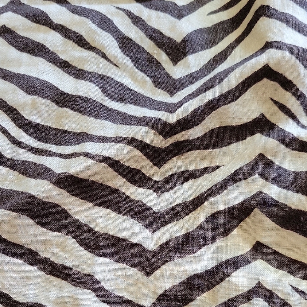 🌞Tahari Black and White Zebra Print Linen Pants Sz 1X - Picture 6 of 6